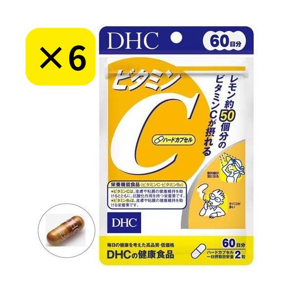 DHC ビタミンC ハードカプセル 60日 120粒 6個セット＊1個当たり455円
