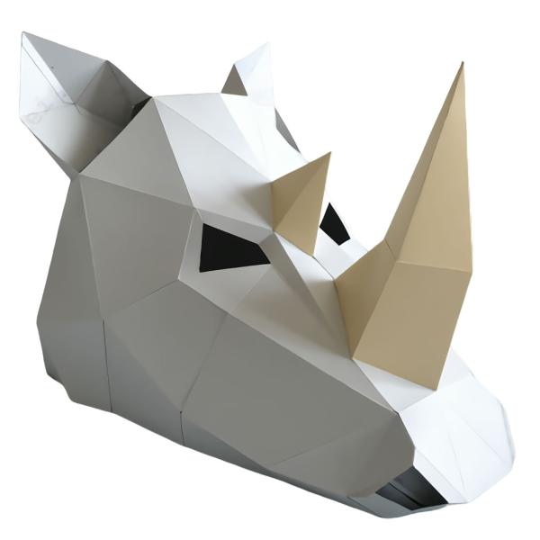 さい（サイ）３Ｄマスク　ペーパークラフト　ＤＩＹ　かぶりもの人気動物シリーズ【かぶれますく】おもしろかわいい被り物マスクです。ハロウィン、仮装パーティー、夏休みの工作等様々なイベントで３Ｄマスクをお楽しみください！【パッケージサイズ＆重量】...