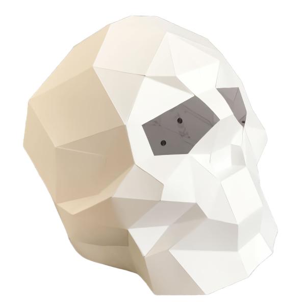 がいこつ（がい骨　ガイコツ　Skull）３Ｄマスク　ペーパークラフト　ＤＩＹ　かぶりもの人気動物シリーズ【かぶれますく】おもしろかわいい被り物マスクです。ハロウィン、仮装パーティー、夏休みの工作等様々なイベントで３Ｄマスクをお楽しみください...