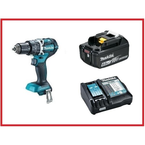 マキタ 18V 充電式震動ドライバドリル HP484DZ+充電器(DC18RF)+バッテリ(BL1860B)[6.0Ah] ■安心のマキタ純正/新品/未使用■◆