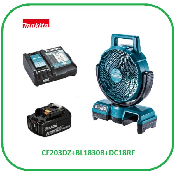 マキタ CF203DZ(青)+BL1830B[3.0Ah]+DC18RF　14.4V/18V/10.8V 充電式ファン【本体+バッテリ+急速充電器】■安心の純正/新品/未使用■◎