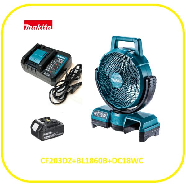 マキタ CF203DZ(青)+BL1860B[6.0Ah]+DC18WC　14.4V/18V/10.8V 充電式ファン【本体+バッテリ+充電器】■安心の純正/新品/未使用■＄