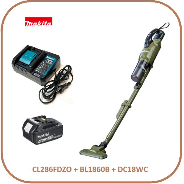 特価/マキタ 18V充電式クリーナ CL286FDZO(オリーブ) +BL1860B+DC18WC (本体+6.0Ahバッテリ1本+充電器) [サイクロン一体式/ワンタッチSW]$