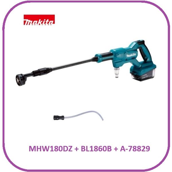 マキタ MHW180DZ + BL1860B + A-78829 18V 充電式洗浄機 【本体+6.0Ahバッテリー1本+ペットボトルアダプタ】■安心の純正/新品/未使用■◇