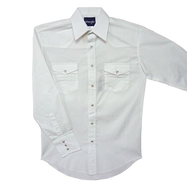 WRANGLER / 長袖シャツ/L/コットン/WHT kachina-trading_mws220