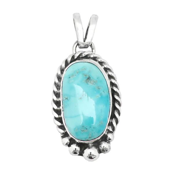 特大　ターコイズ　ペンダントトップ　シルバー925刻印　インディアンジュエリー Indian Jewelry メール便可 インディアンジュエリー キングマン