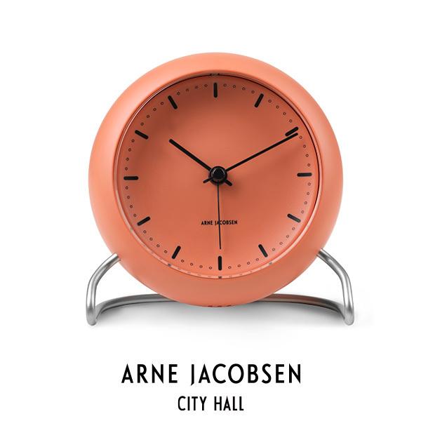アルネヤコブセン シティホール 置時計 テーブルクロック ペールオレンジ ARNE JACOBSEN アルネ ヤコブセン CITY HALL シティホール 43692