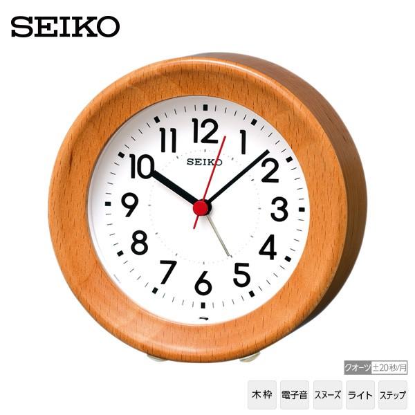 SEIKO 掛 置 時計 KR899A 木枠 電子音 アラーム スヌーズ ライト
