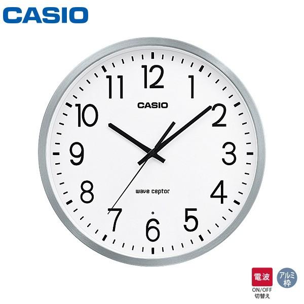 CASIO（カシオ） 電波 掛 時計 IQ-2100J-8JF アルミ枠 オフィス 教室