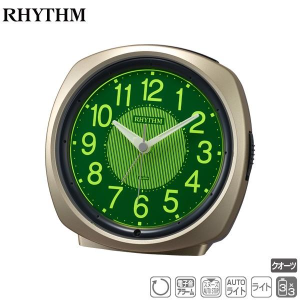 RHYTHM めざまし 時計 ピュアライトR673 8RE673SR18 電子音 アラーム