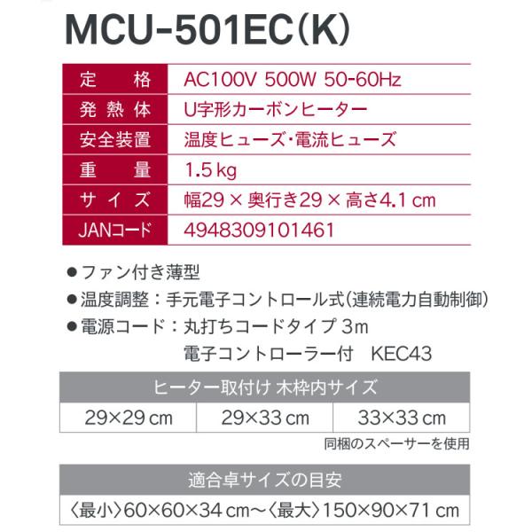 Metro Mcu 501ec K メトロ こたつ用取替えヒーター 500w U字型 カーボンヒーター ファン付薄型 Buyee Buyee 提供一站式最全面最专业现地yahoo Japan拍卖代bid代拍代购服务 Bot Online