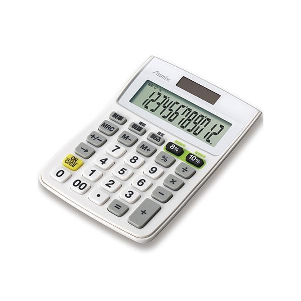 アスカ A-4522966523325 軽減税率対応電卓 ホワイト : 家電の アスカ A-4522966523325 軽減税率対応電卓 ホワイト : 家電の