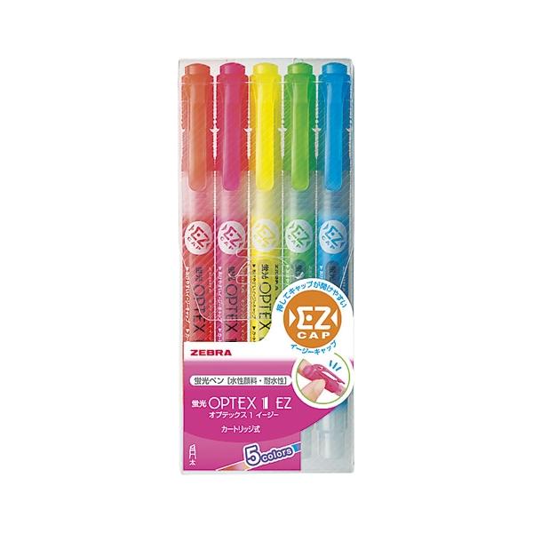 他サイト： A-4901681313808 ゼブラ 蛍光オプテックス１−ＥＺ　５色セットの商品画像