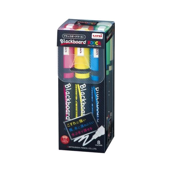 他サイト： A-4902778136195 三菱鉛筆 ブラックボードポスカ　中字　８色セットの商品画像