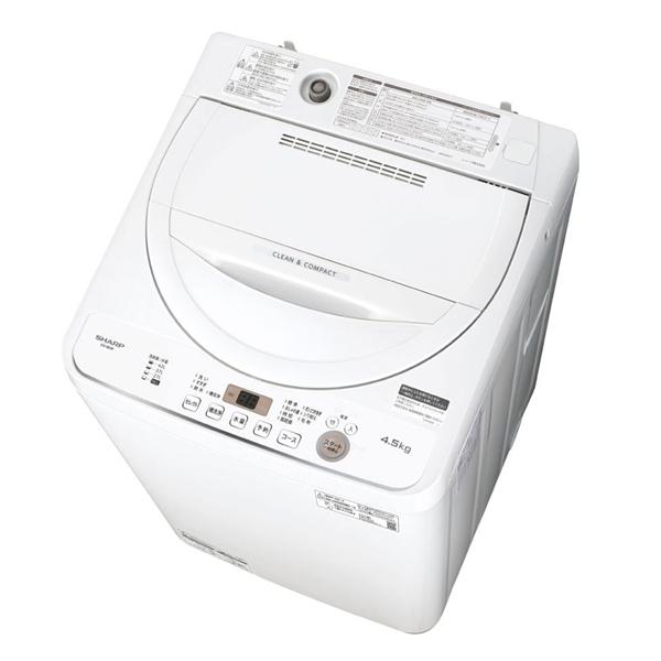 SHARP（シャープ） ES-GE4F-C 4.5kg全自動洗濯機 ベージュ系 : 家電の 