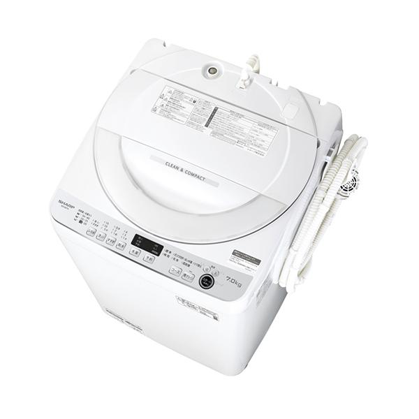 送料込【2023年製】SHARP ES-GE7G-W 全自動洗濯機 7kg SHARP（シャープ） ES-GE7G-W 7kg 全自動洗濯機 ホワイト系 : 家電の