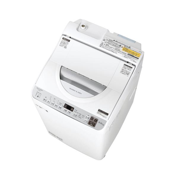 □SHARP 電気洗濯乾燥機 ES-TX5F-S 2022年製 SHARP ES-TX5F-S シャープ 5.5kgタテ型洗濯乾燥機 シルバー系 : 家電の