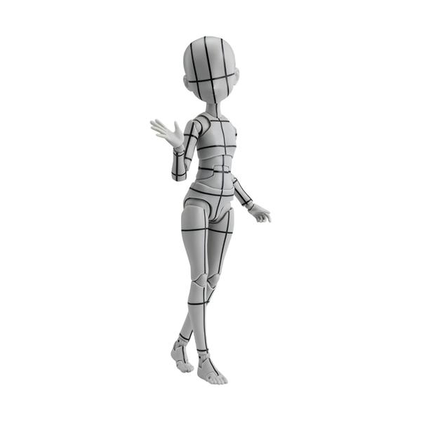 H-4573102698360 BANDAI SPIRITS S.H.Figuarts ボディちゃん -杉森建- Edition-ワイヤーフレーム-(Gray Color Ver.) フィギュア