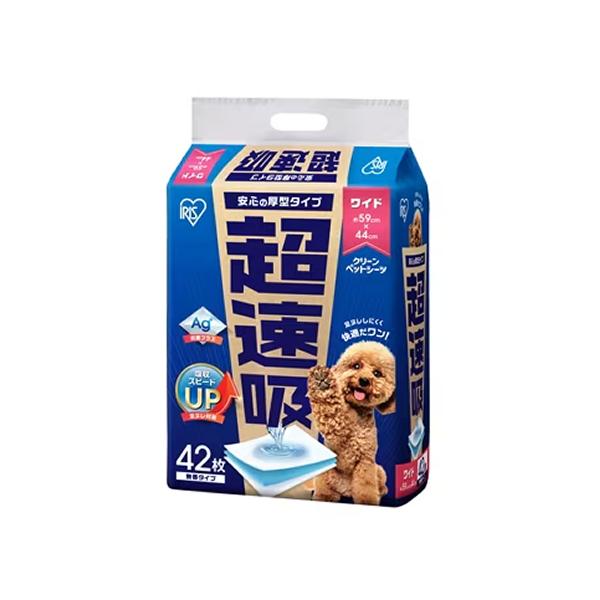 他サイト： I-4967576686655 アイリスオーヤマ 超速吸ペットシーツ ワイド 42枚 CSPS-42W ペット用トイレの商品画像