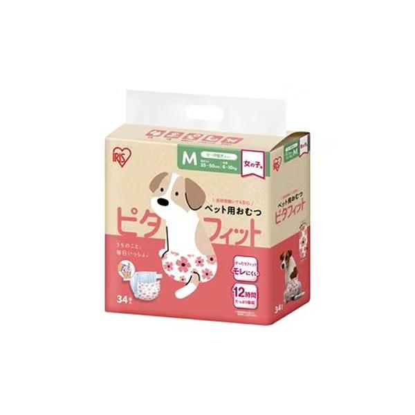 I-4967576779623 アイリスオーヤマ ペット用おむつ ピタフィット 女の子用 Ｍサイズ 34枚入り NPD-M34