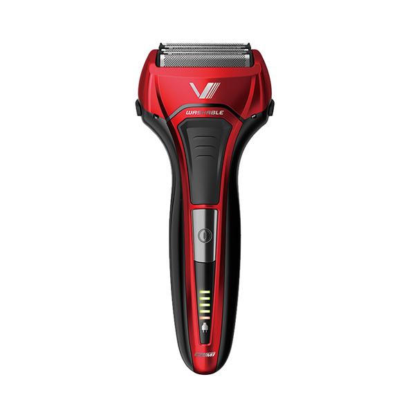 IZF-V579-R-EA マクセルイズミ 往復式メンズシェーバー S-DRIVE 5枚刃 レッド ポーチ付き 本体丸洗い可能