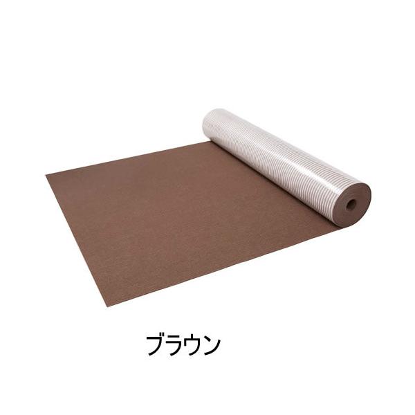 KH-79-BR SANKO おくだけ吸着ロングマット 絨毯タイプ 90×600cm ブラウン