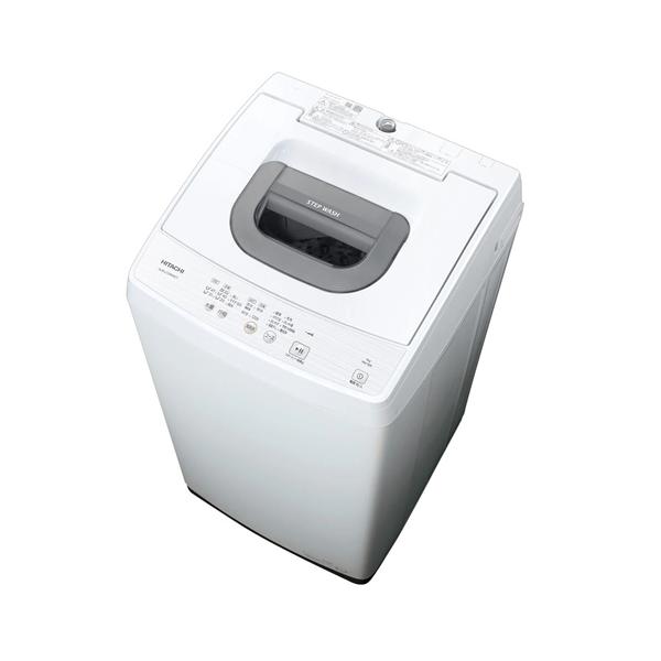 日立 NW-50K-W 5.0kg 全自動洗濯機 ピュアホワイト 2ステップ