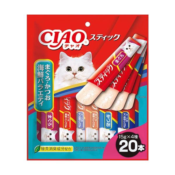 他サイト： P-4901133335143 いなばペットフード CIAO スティック まぐろ・かつお海鮮バラエティ 15g×20本入の商品画像