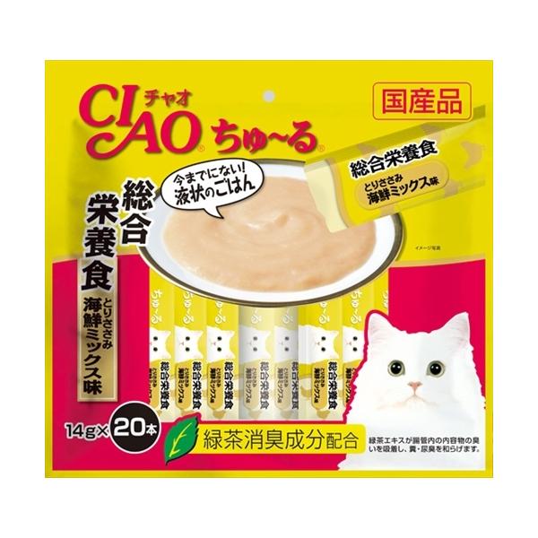 他サイト： P-4901133626012 いなばペットフード  ちゅ〜る総合栄養食笹身海鮮１４ｇ２０本の商品画像