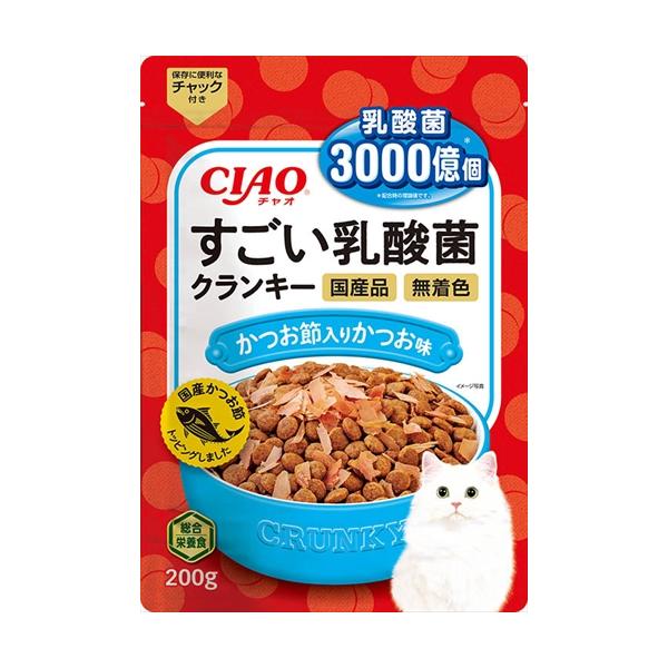 他サイト： P-4901133651755 いなばペットフード CIAO すごい乳酸菌クランキー かつお節入り かつお味 200gの商品画像