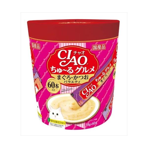 他サイト： P-4901133718885 いなばペットフード  ちゅーるグルメまぐろかつおバラエティ６０本の商品画像