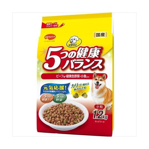 他サイト： P-4902112003282 日本ペットフード  ＶＷ５つの健康バランス　ビーフ味小粒１．２Ｋの商品画像