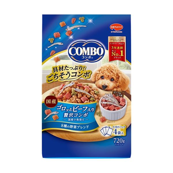 他サイト： P-4902112007990 日本ペットフード コンボ ゴロッとビーフ入り贅沢コンボ 720gの商品画像