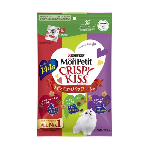 他サイト： P-4902201215749 ネスレピュリナ モンプチ クリスピーキッス バラエティパック リッチセレクト 144gの商品画像