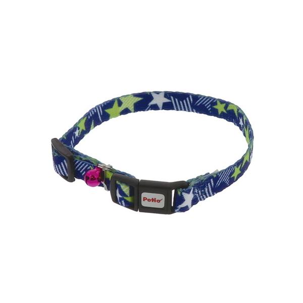室内飼いにぴったり人気のスターデザインがかわいい猫専用首輪。力が加わると外れるバックル仕様。鈴付。■サイズ10ｍｍ×170〜280ｍｍ■材質ポリエステル※リニューアルに伴い、パッケージ・内容等予告なく変更する場合がございます。予めご了承ください。