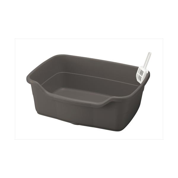 他サイト： P-4945680566759 リッチェル  ラプレ　ネコトイレ　深型　６０グレーの商品画像