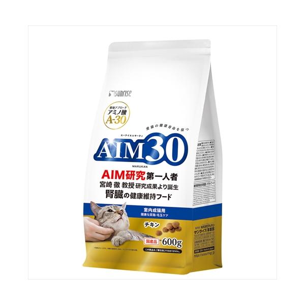 他サイト： P-4973321943133 マルカン サンライズ事業部 AIM30 室内成猫用 健康な尿路・毛玉ケア 600gの商品画像