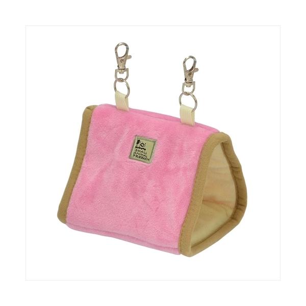 つりさげ金具付。小型インコや中型インコ等の小鳥用の飼育ケージ内設置用ベッド。爪にやさしいなめらか上質ボア使用。ゆらゆら揺れるベッドにすっぽり入ってリラックス。