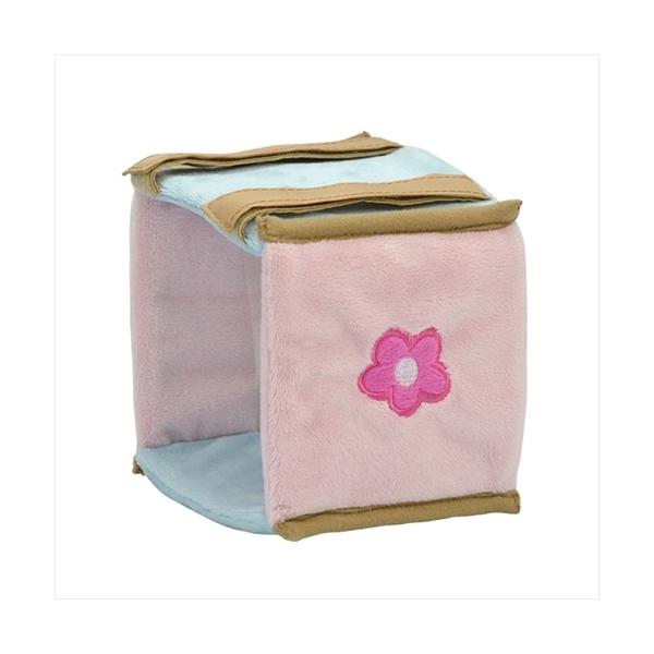 ワンタッチテープで固定も取り外しも簡単。小型インコや中型インコ等の小鳥用の飼育ケージ内設置用ベッド。かわいいお花のワンポイント！