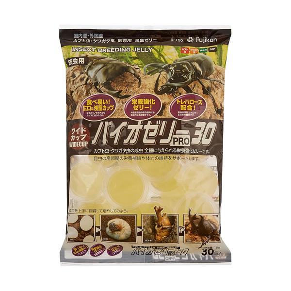 昆虫の活動を支えるエネルギー源として必要な栄養素を強化配合したゼリーです。オスのツノや大あごもカップにあたりにくく食べやすい広口＆浅型カップ(開口部面積を60％アップ、カップをの深さを50％ダウン)を採用。国内産、外国産を問わずあらゆるカブ...