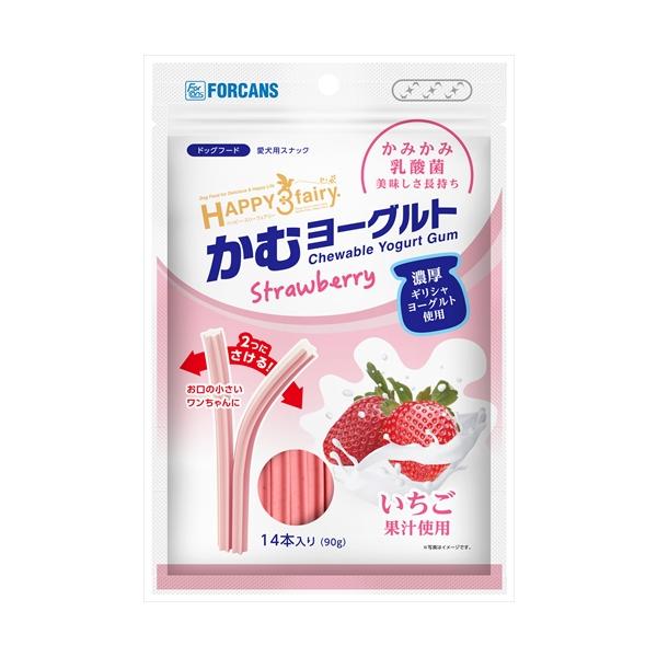 他サイト： P-8809058115429 フォーキャンス ハッピー・スリーフェアリー かむヨーグルト イチゴ 14個入の商品画像