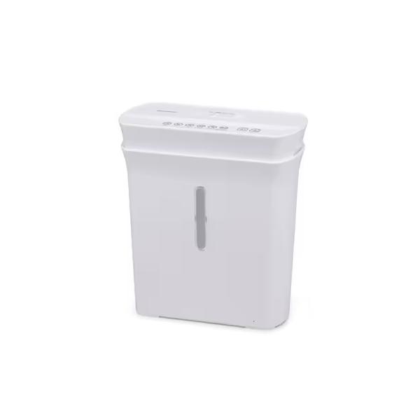 クロスカットタイプで、細断サイズが約5×37mmと細かくカット。機密情報のセキュリティにおすすめです。一度に投入できる最大細断枚数は8枚です。【仕様】商品サイズ（mm）：幅321×奥行169×高さ350重量（kg）：3.7主要素材：ABS樹...