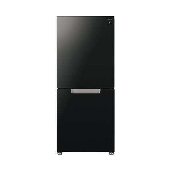 PLAINLY SJ-GD15P-B シャープ 152L 2ドア冷蔵庫 ピュアブラック 