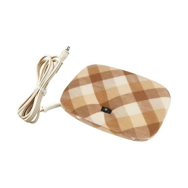 昔ながらのスタンダードスタイル 平形電気あんか【商品特徴】・ダイヤル式温度調節機能付き・表布は”抗菌防臭加工”で清潔【仕様】商品タイプ：平形色柄：ブラウン、チェックサイズ：約D16×W23×H5cm組成表面材質：ポリエステル100％機能加工...