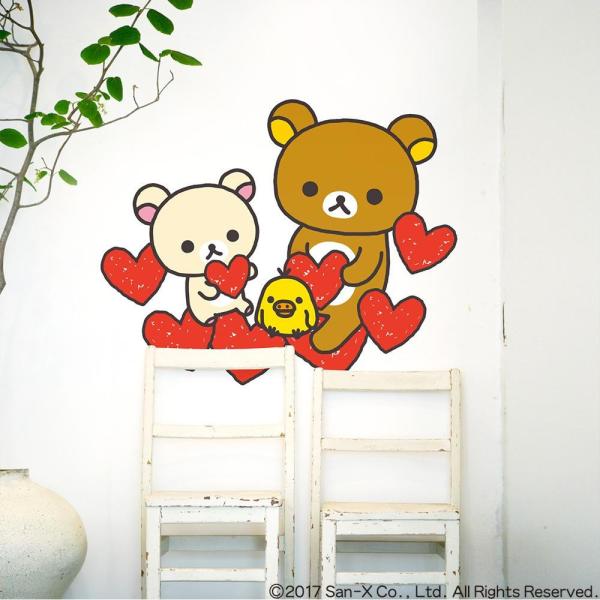 東京ステッカー ウォールステッカー 即日出荷 転写式 リラックマ Mサイズ ハートがいっぱい 045 Ts 0098 Am