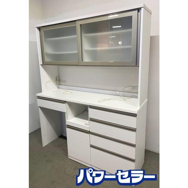 ミドルレンジボード 白 ニトリ 収納棚 中古品 ニトリ レンジボード 食器棚 120cm 買取しました。ホワイト | 愛知と