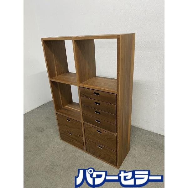 無印良品 スタッキングシェルフセット 3段×2列 ウォールナット材 専用 