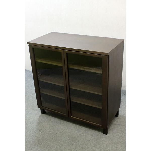 Muji 無印良品 ウォールナットキャビネット ガラス扉 幅800 木製 中古家具 店頭引取歓迎 R5971 R5971 中古リサイクルのパワーセラー 通販 Yahoo ショッピング