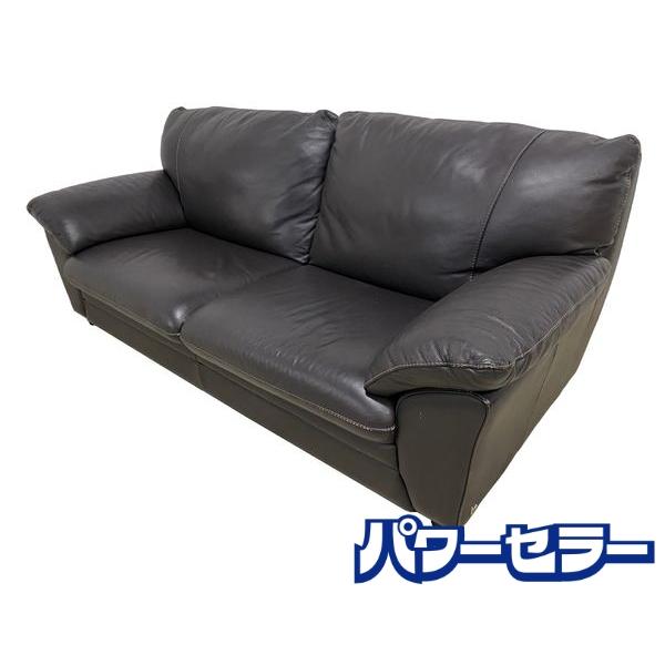 イタリア製 ニコレッティ/Nicoletti 本革 ソファ 3人掛け 206cm 美品