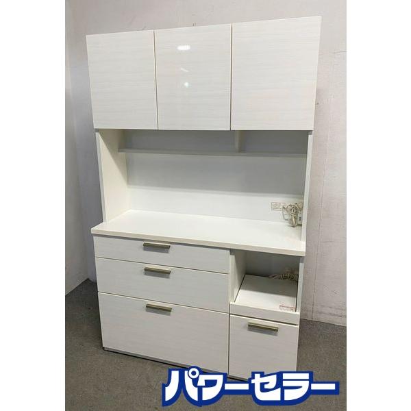 ニトリ　食器棚　幅120 ニトリ 幅120cm キッチンボード( レジューム120-2TG-S WH/120